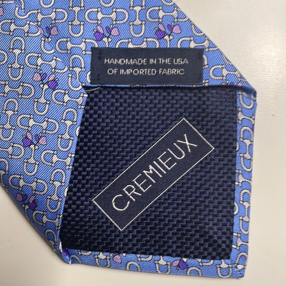Cremieux NWT Men’s Tie Silk Blue & Purple - Picture 7 of 8
